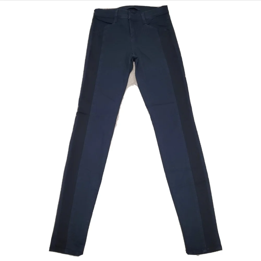 J Brand Kinsey Two Tone Navy Blue Skinny Jeans